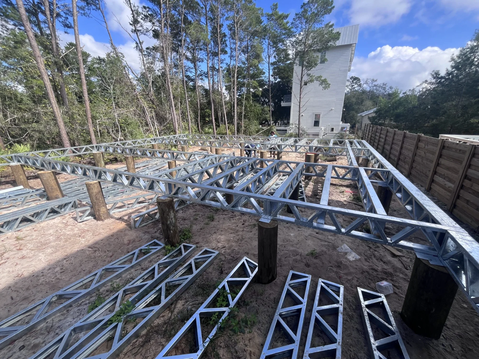 Steel floor joist system on Colorado foundation
