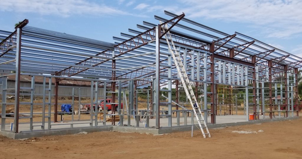 Barndominium steel frame in Colorado
